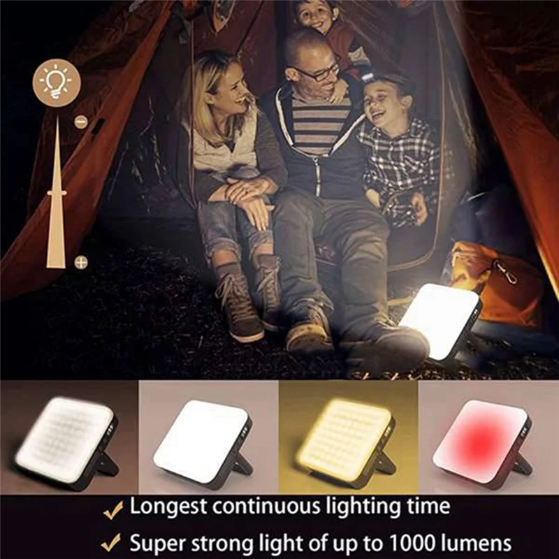 LICE-LED Camping Lantern Rechargeable 1000LM, 13500Mah Portable Waterproof Tent Light For Power Outages, Emergency, Hiking