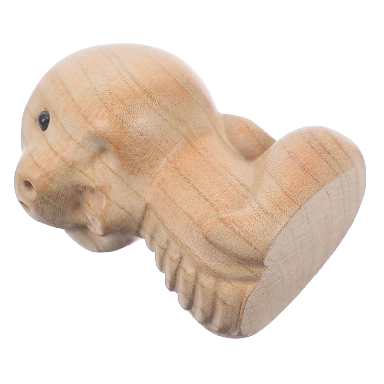 Wooden Carved Snake Statue Realistic Lifelike Design Small Compact Desktop Garden Decor Fake Snake Prank Prop Educational Animal
