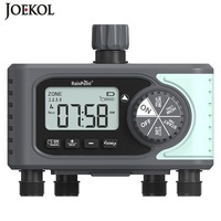 4 Zones Water Timer, Garden Hose Timer With Rain Delay, Manual Watering, Programmable Sprinkler Timer For Lawn, Garden, Pool