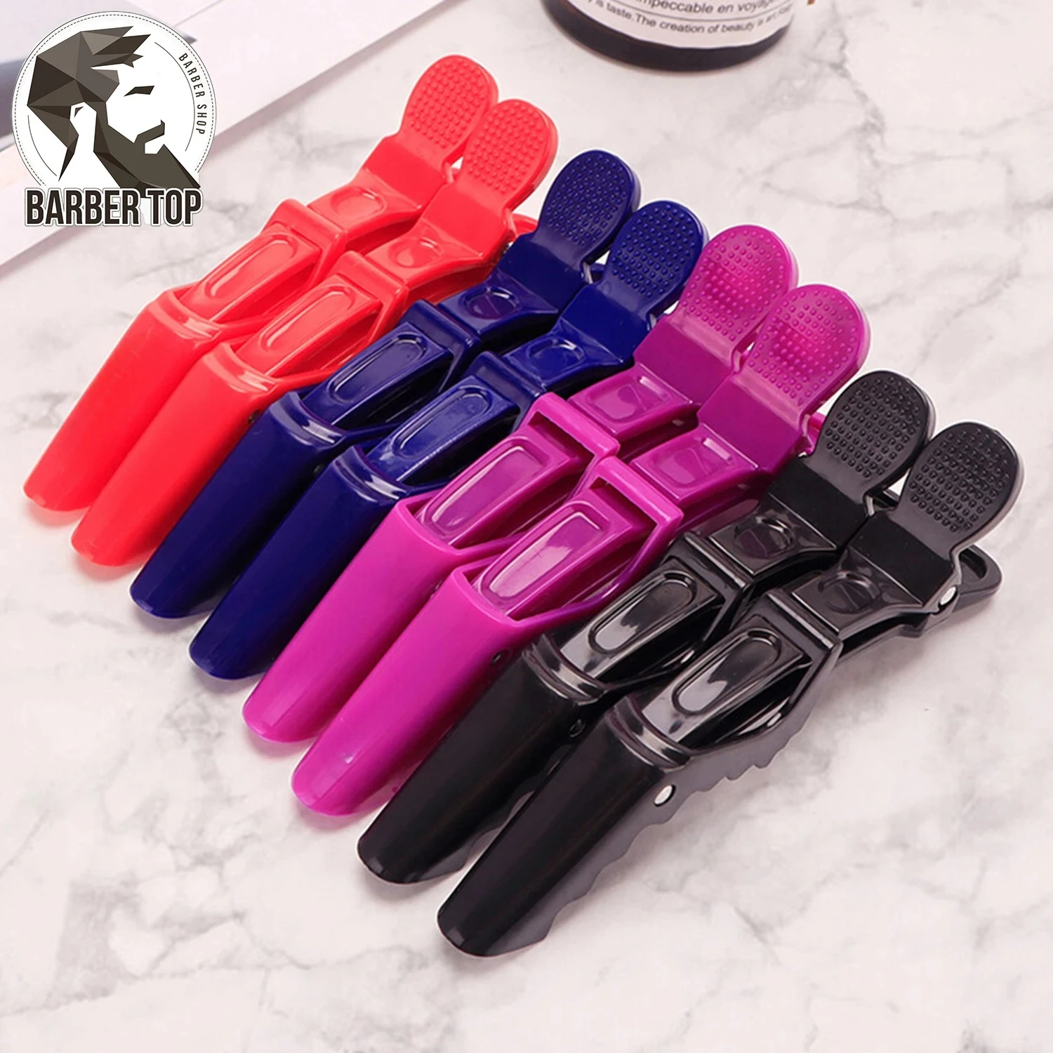 6PCS Alligator Hair Clip Hairdressing Clamps Plastic Hair Claw Professional Barber For Salon Styling Hairpins Hair Accessories