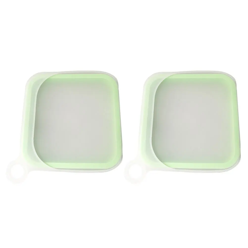 

2pcs Lunch Box Sandwich Containers Outdoor Silica Gel Plastic Holder Breadbox Reusable Food Storage Fruit Snack Case Travel