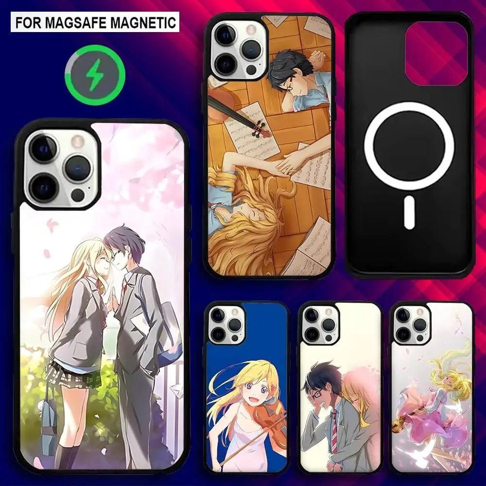 

Comic Your Lie in A-April Phone Case For iPhone 17,16,15,14,13,12,11,Pro,Max,Plus,Mini,SE4,E Magnetic Magsafe Wireless Charging