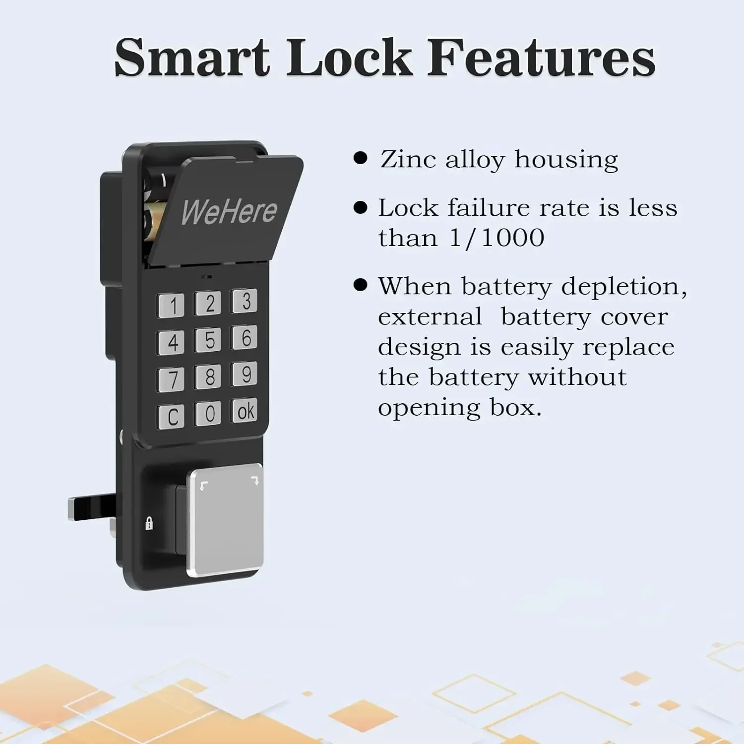 Impermeável Key Safe Box, Wall Mounted Suporte, Adequado para Chaves de Casa, OTP, APP, Código Fixo Desbloqueio, Outdoor Security Management