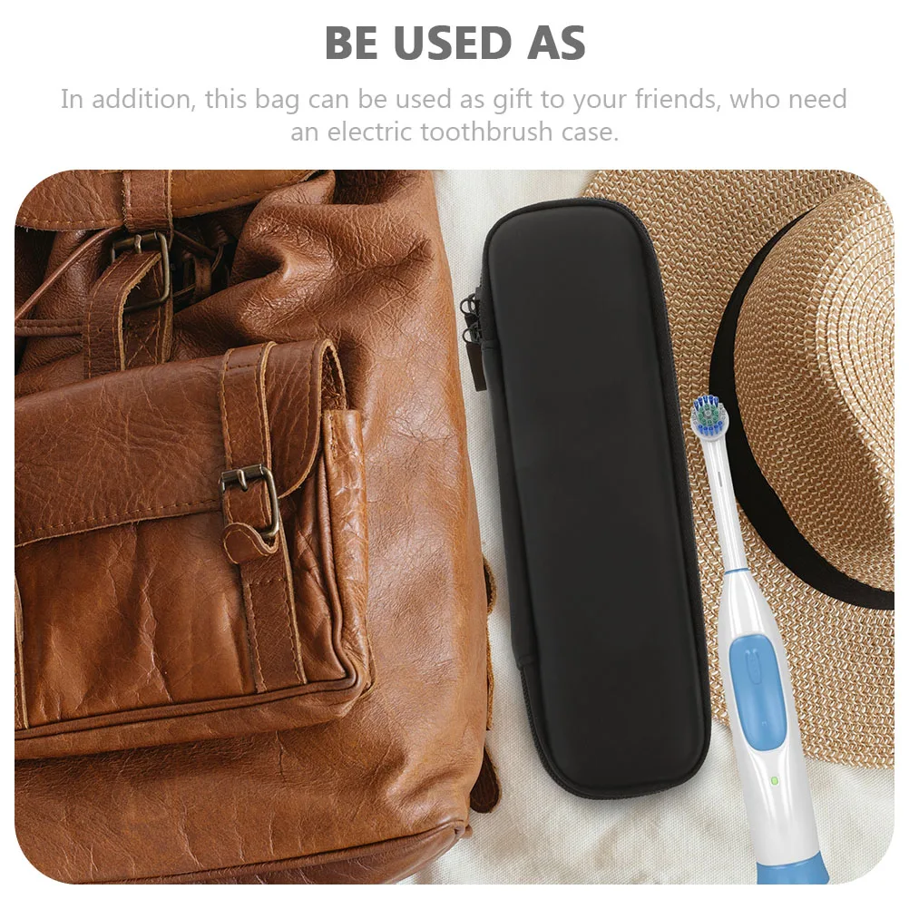 

2Pcs ElectricToothbrushCase EVA PU SemiWaterproof Shockproof Travel Holder MeshPocket StorageBag ToothbrushBox Gifts