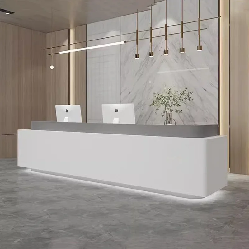 

Bar Modern Office Cash Counter Desk Pulpit White Mobile Pulpitos Hair Salon Counter Register Checkout Bureau Shop Furniture