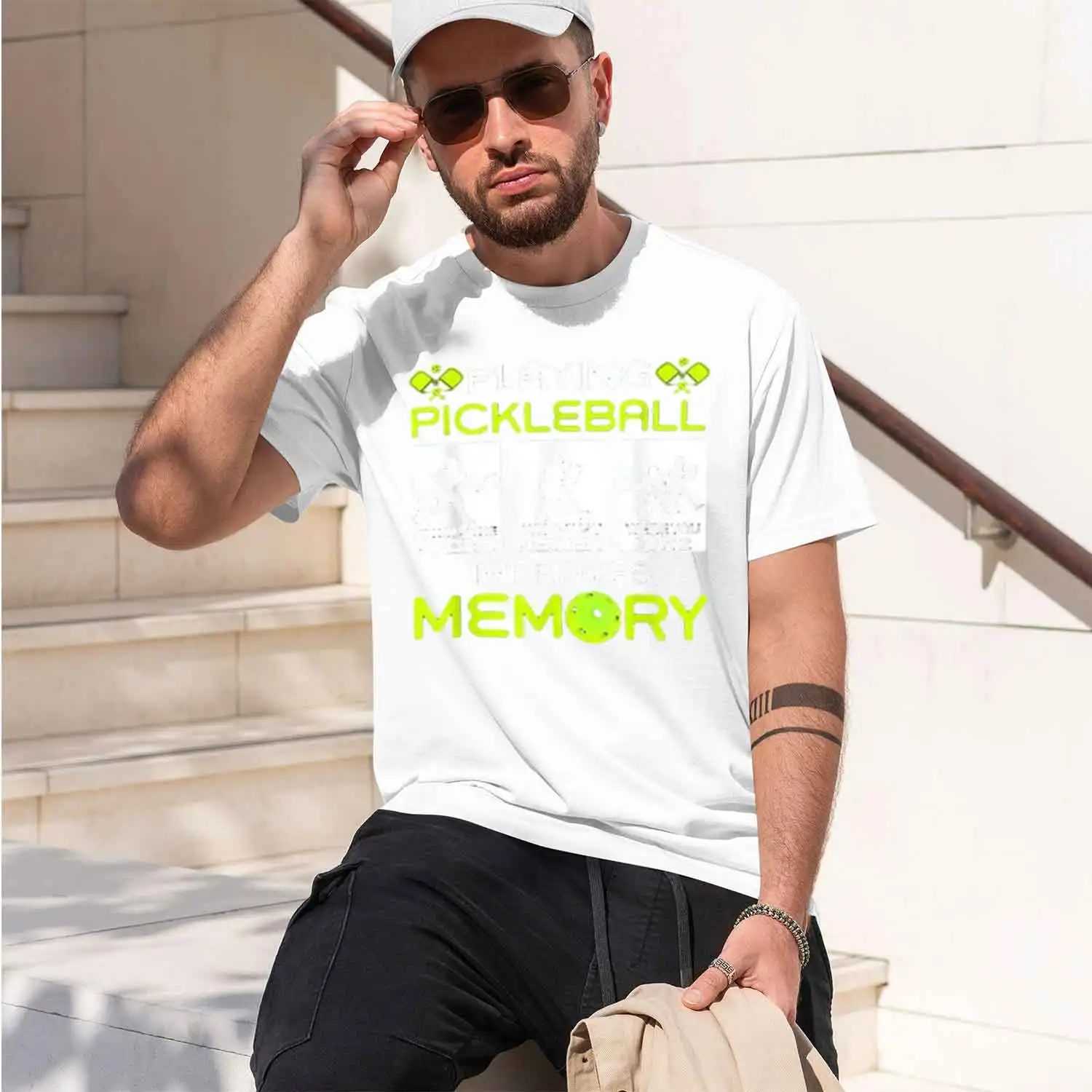 NEW Playing Pkleball Improves Memory Dink Player T-Shirt 2026 New Model Short-sleeve crewneck T-Shirt Classic Casual Multiple Co
