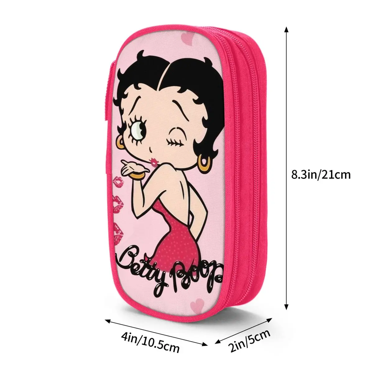 Imagem -06 - Pink Kiss Bbetty Cute Cartoon Pencil Cases Pen Holder para Meninos e Meninas Grandes Bolsas de Armazenamento Papelaria Presentes