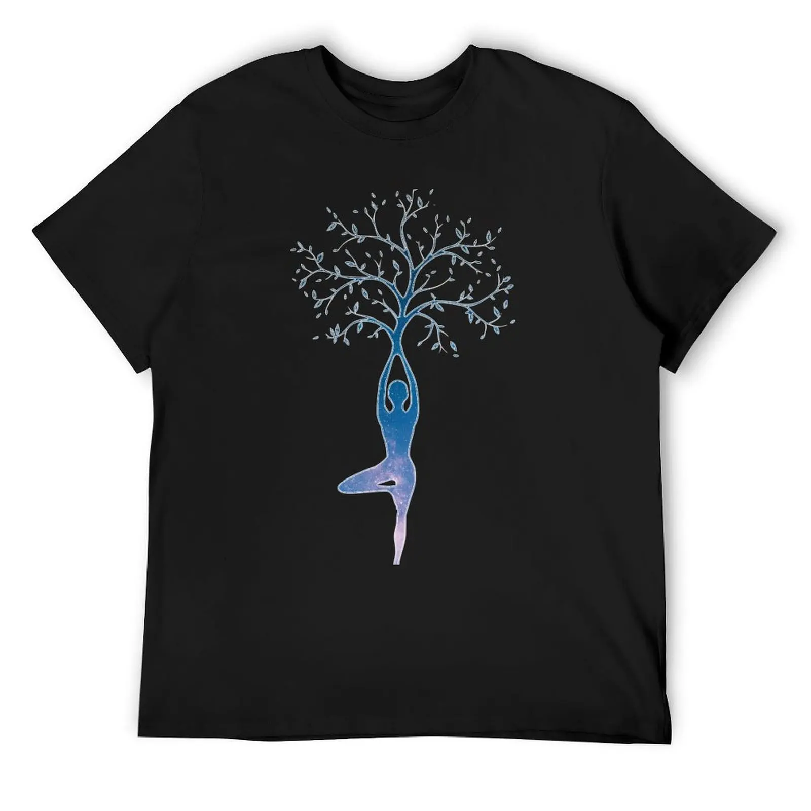 Yoga Woman Tree Roots (Second Pose) - Yoga Tree Pose T-Shirt quick-drying new edition basketball graphic tees mens clothes