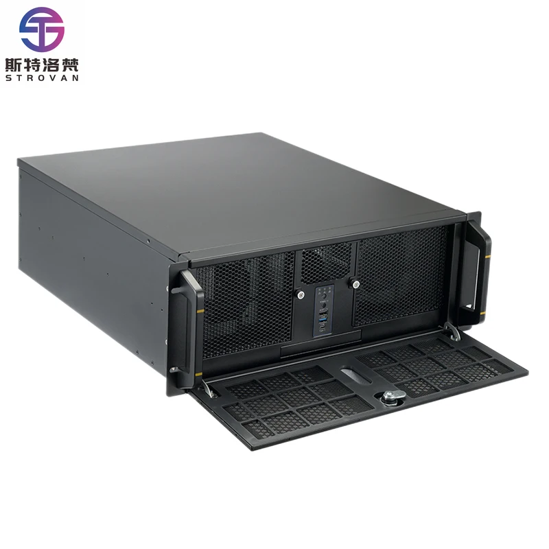Customized 4u Industrial Server Chassis Sheet Metal Casing Cabinet Chassis Server Case Rack Mount Case Industrial Computer case