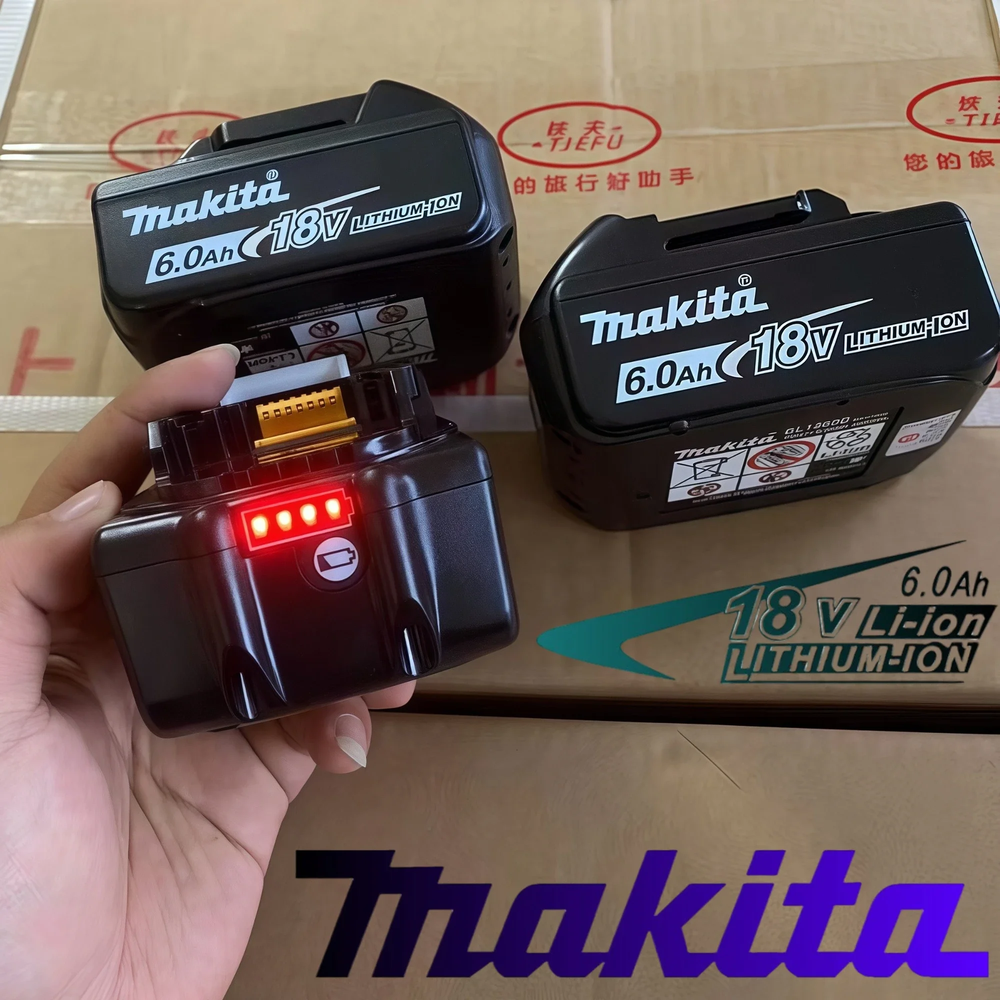 

Лидер продаж, 100% оригинал, сменная литиевая батарея Makita BL1840 BL1830B BL1850B BL1850 BL1860 BL1815【БЫСТРАЯ ДОСТАВКА DHL】