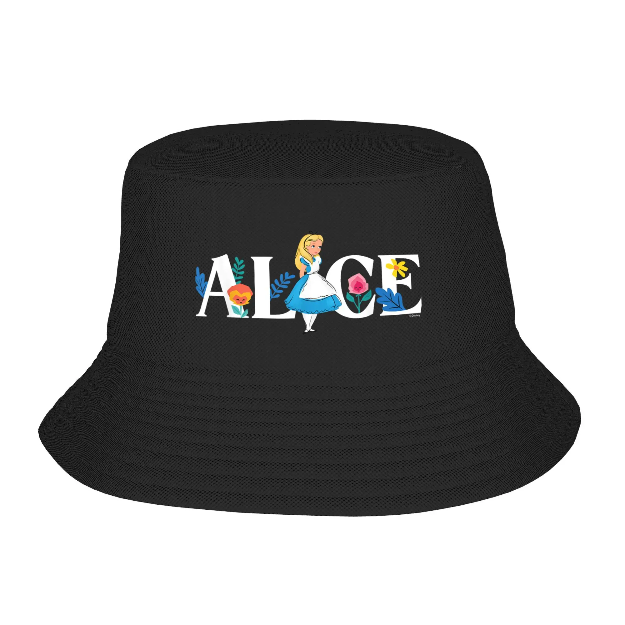 

Alice In Wonderland Floral Alice Bucket Hat Hip Hop Fisherman Caps For Unisex Casual Vacation Sunscreen Hats Portable Cap