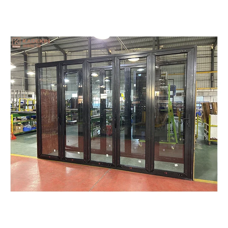 customized waterproof exterior aluminum accordion doors glass bifold doors patio bi folding door