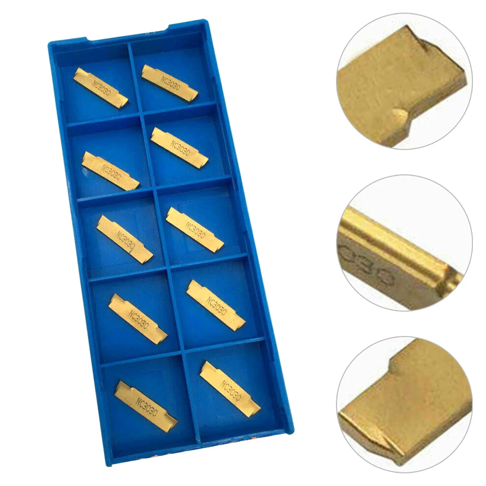 MGMN150-G NC3030 Carbide Insert For Slotting And Cutting Off CNC Metalworking Tool Golden Indexable 10pcs