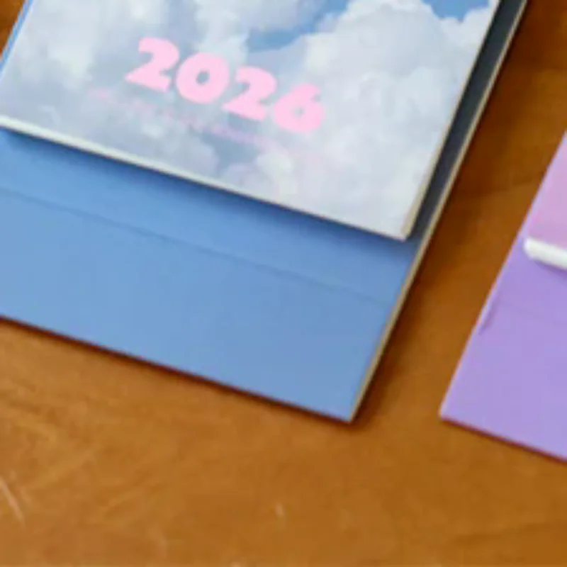 

Пейзажный мини-настольный календарь на 2026 год, креативный календарь-планировщик, настольный орнамент, украшение, офисные канцелярские принадлежности