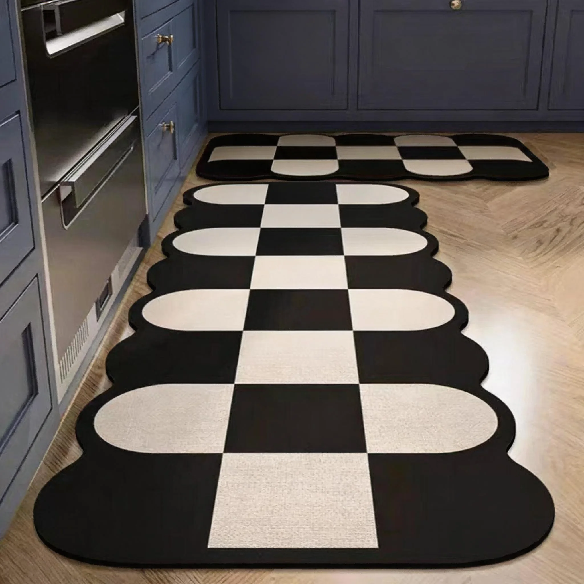 Kitchen minimalist printed floor mat long strip diatomaceous earth non-slip floor mat bathroom absorbent mat toilet mat door mat