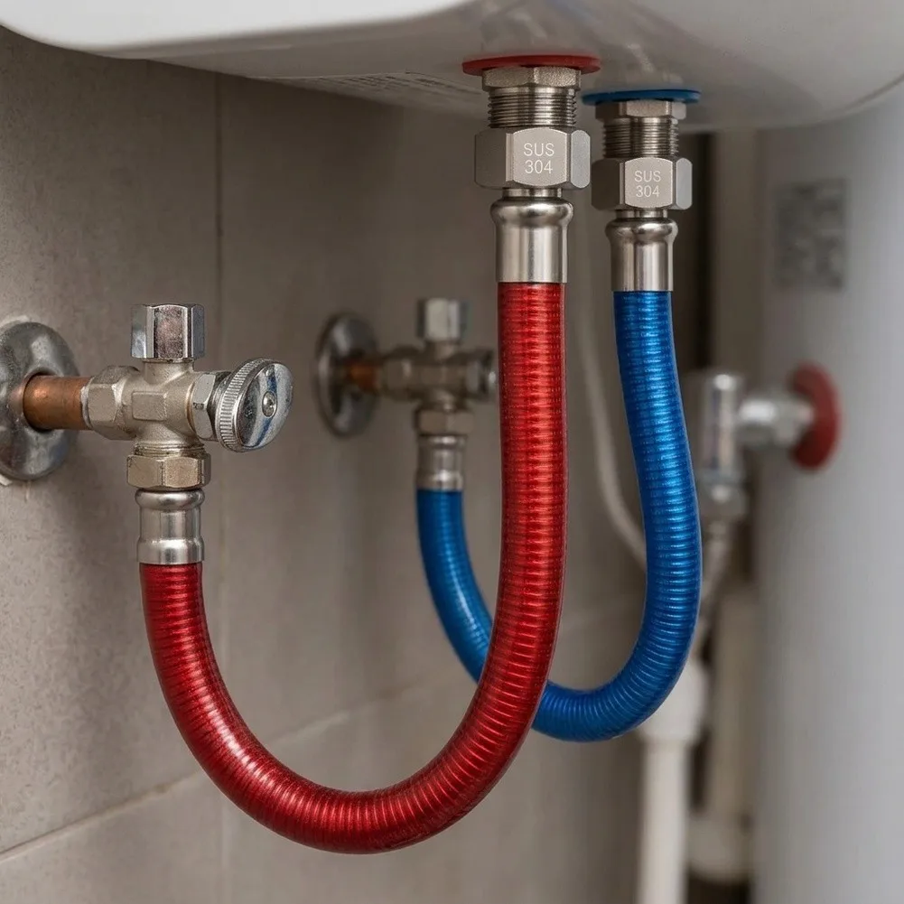 Corrugated Stainless Steel Water Line Hose Made from 304 Alloy with Heat Insulating Welded Construction for Safe Handling