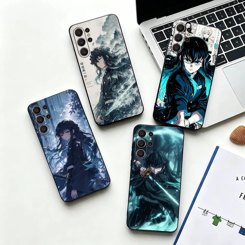 Anime Muichiro Tokito -o Phone Case For Samsung S26,S24,S21,S22,Plus S23,S30,Ultra,S20,Fe,Black Soft Silicone
