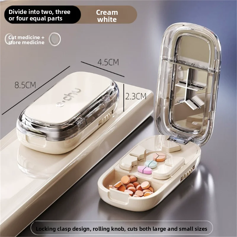 

Новинка 2023 года, карьерный резак для таблеток, коробка для хранения, портативный пилонепроницаемый разделитель для лекарств, органайзер, дробилка, резак для таблеток