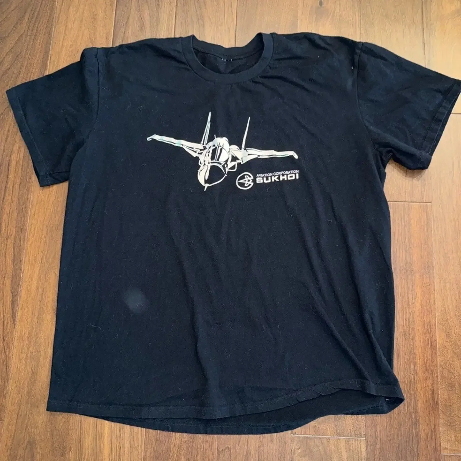 Suchoi Kampfjet T Shirt Aviation Corporation Russland Militär Flugzeug XL vintage Washed Slightly graphic Stylish Unisex