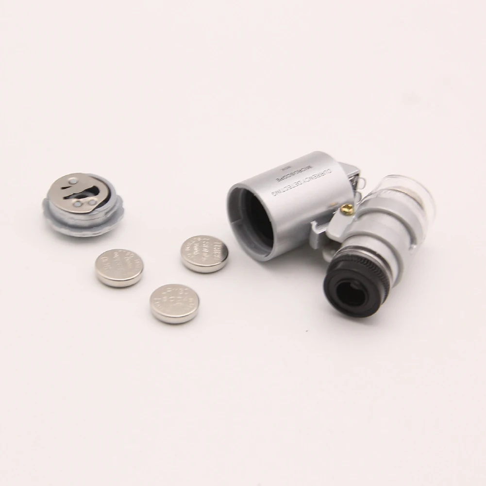 Mini microscópio de bolso com microscópio de apreciação de joias LED iluminado lupa portátil para observação de joias
