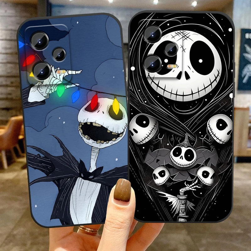 Skull Jack Dark Parody Cartoon For Xiaomi Redmi Note 13 12R 12 12S Turbo 11 11T 11S 10 10S Pro Plus 5G Black Cover Phone Case