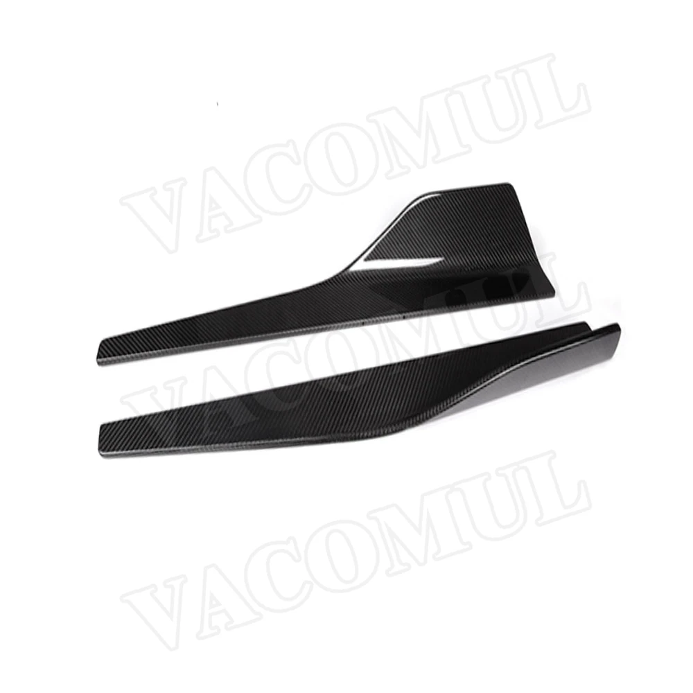 VACOMUL 2Pcs Carbon Fiber Side Skirts Lips Bumper for BMW 8 Series G14 G15 G16 M Sport 2018-2021 Flap Cupwing Splitter Extension