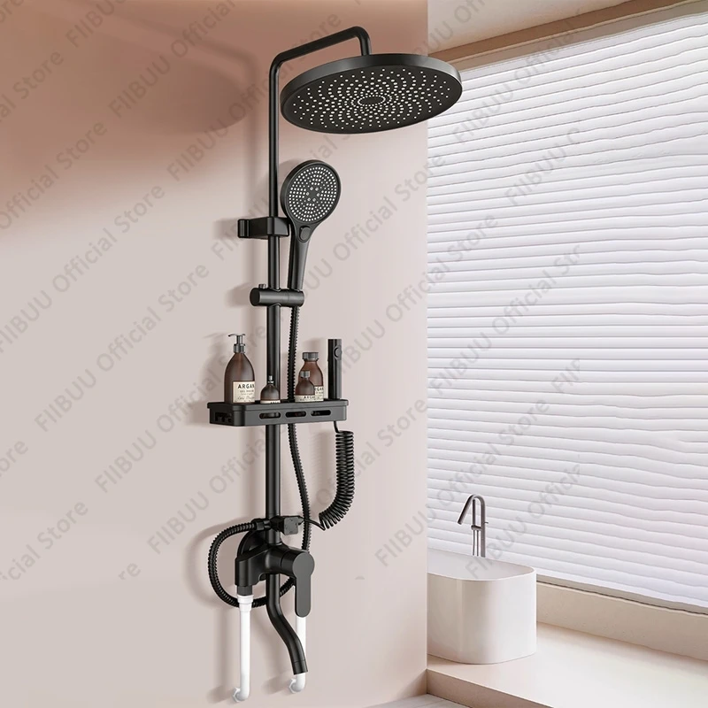 Height adjustable Shower Head Combo Multiple Options Shower Set High Pressure New Rain Shower System Handheld Spray for Bathroom