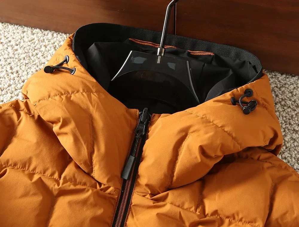 Faionable على الوجهين ارتداء الأبيض Du أسفل مقنعين Jaet الرجال معطف منتفخ بسيط Sle الخريف الشتاء جديد وصول Waterpro... #2