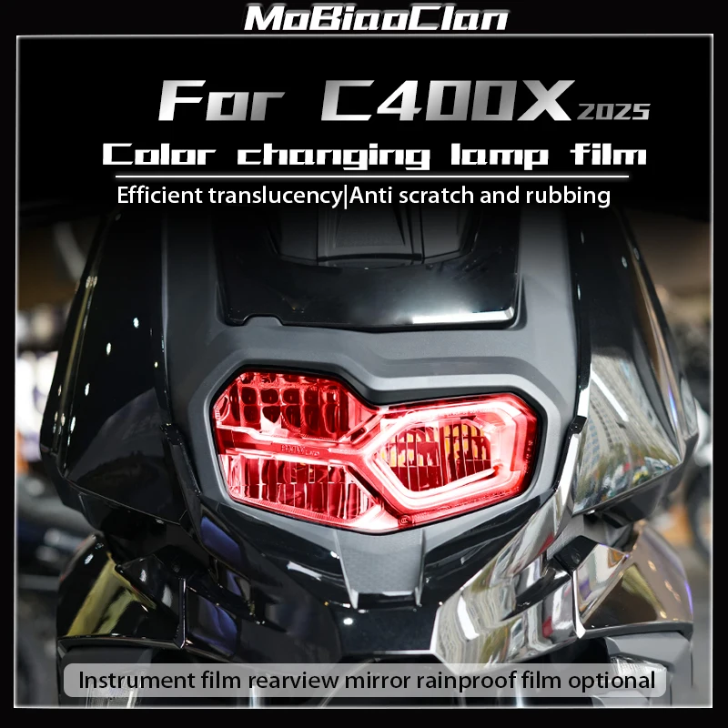 لسيارات BMW C400X 2025 المصباح الأمامي فيلم الضوء الخلفي طبقة رقيقة واقية شفافة ملحقات ملصق الليزر على شكل قرص العسل