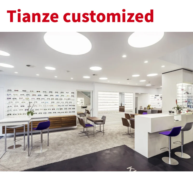 

(customized)Customized Made Eyewear Retail Stores Interior Showroom Design Optical Wooden Display Fixture Shop Fittings Layout