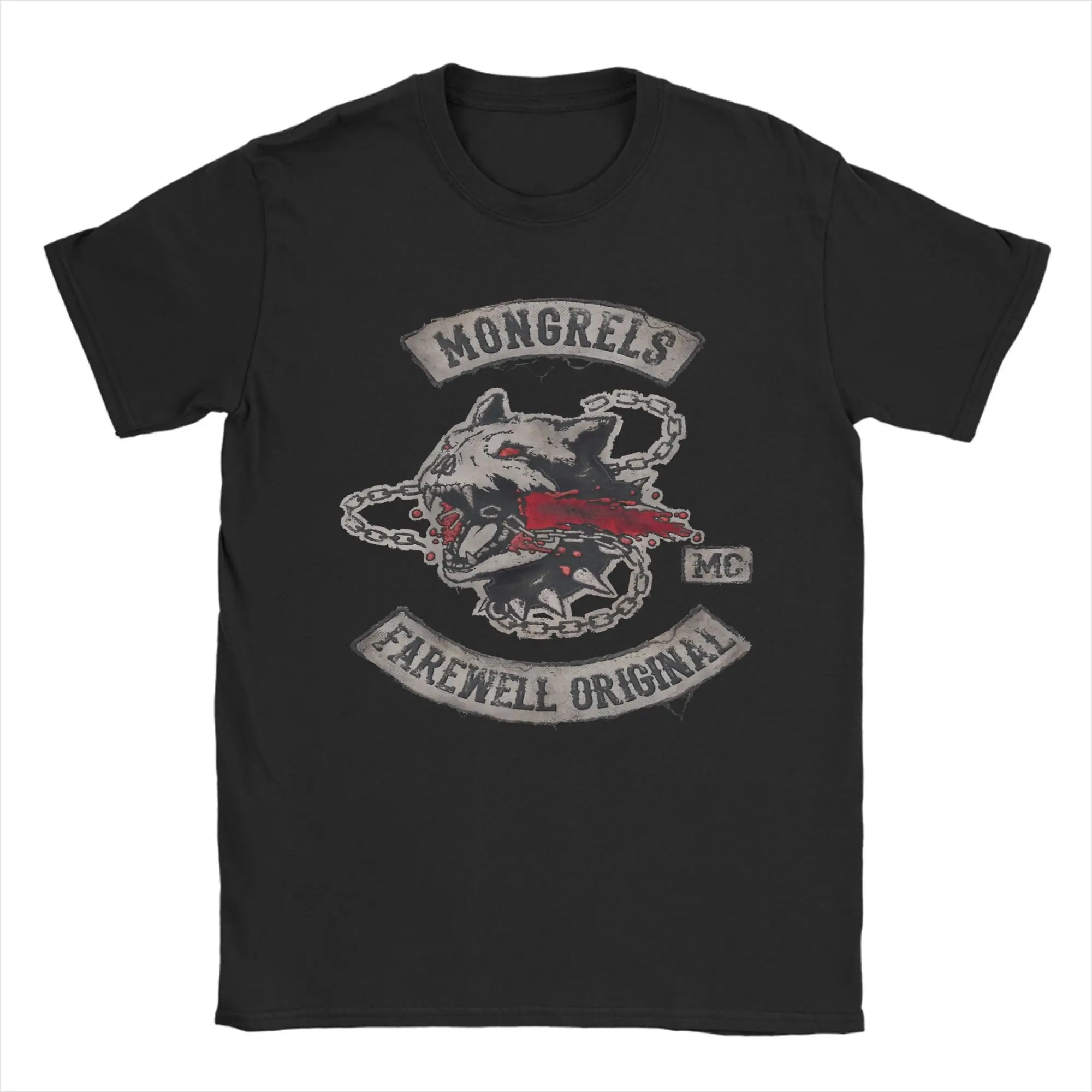 Unique Days Gone Mongrel Farewell Originals T-Shirt Men Round Collar Cotton T Shirts Motorcycle Short Sleeve Tees Plus Size Tops