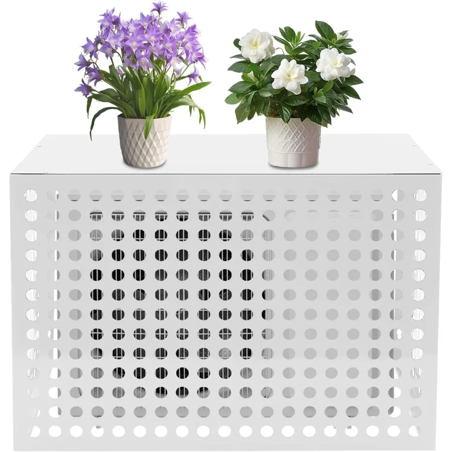 에어컨 울타리 4개 패널 알루미늄 합금 AC 울타리 실외기용 39 19 27인치 야외 에어컨 장치 보호용 울타리 수영장 장비용