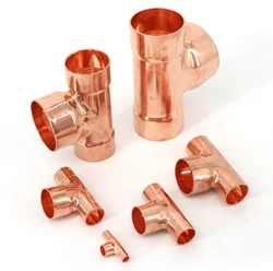6.35-54mm Copper T-shaped Inner Diameter Copper Medium Large Three-way Pipe Fittings Coupling Water Pipe Joint