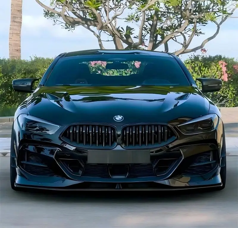 لسيارات BMW 8 Series G14 G15 G16 840i 850 ألياف الكربون الحقيقية الشفة الأمامية المصد الأمامي الخلفي الناشر تحت المفسد الفاصل طقم الجسم