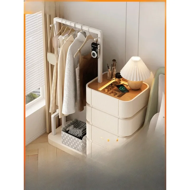 Small unit bucket cabinet, floor to ceiling , bedroom bedside storageintegrated bedside storage for clothes at night