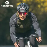 ROCKBROS Winter Cycling Jersey Ultralight Down Jacket Long Sleeve Warm Bicycle Clothing Thermal Fleece Resistant Ciclismo Coat