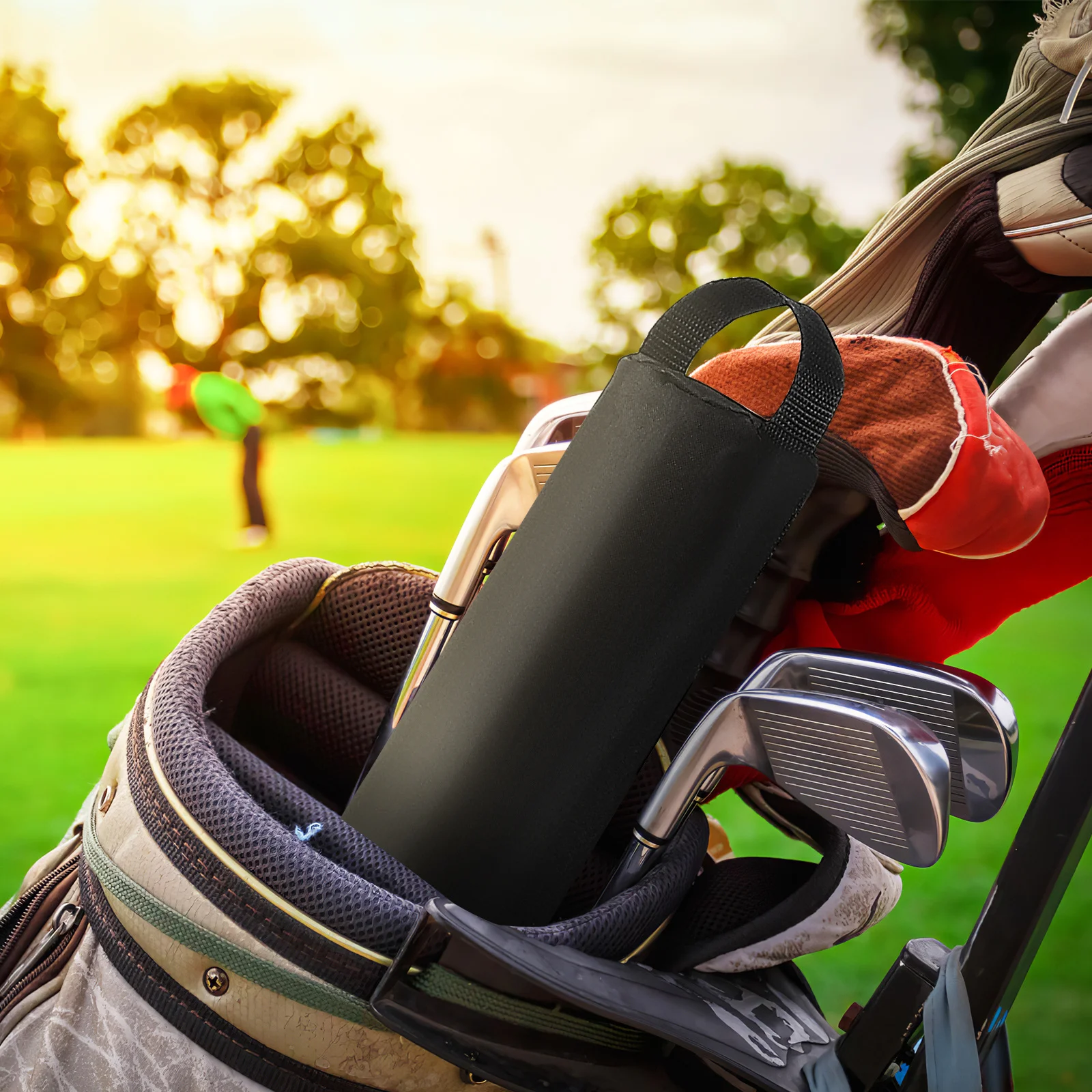 2Pcs Golf Cooler Bags Beer Sleeve for Canned Beverages Heavy Duty Insulated Hold 7 Cans Closure Portable for Golf