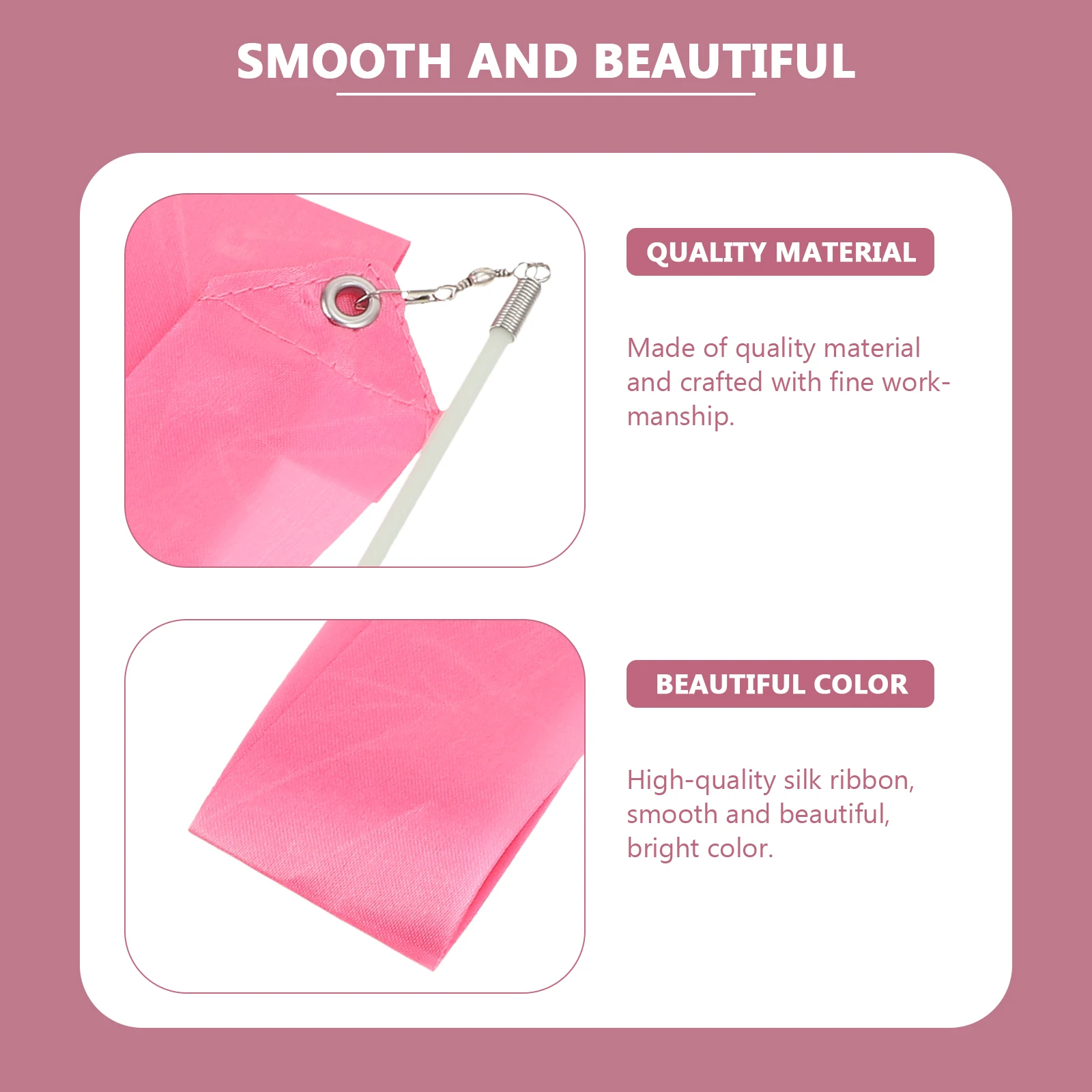 

Gymnastics Ribbon Durable Satin Streamers for Dance Kite Child Party Rhythmic Gym Ribbon Art Streamers Kids