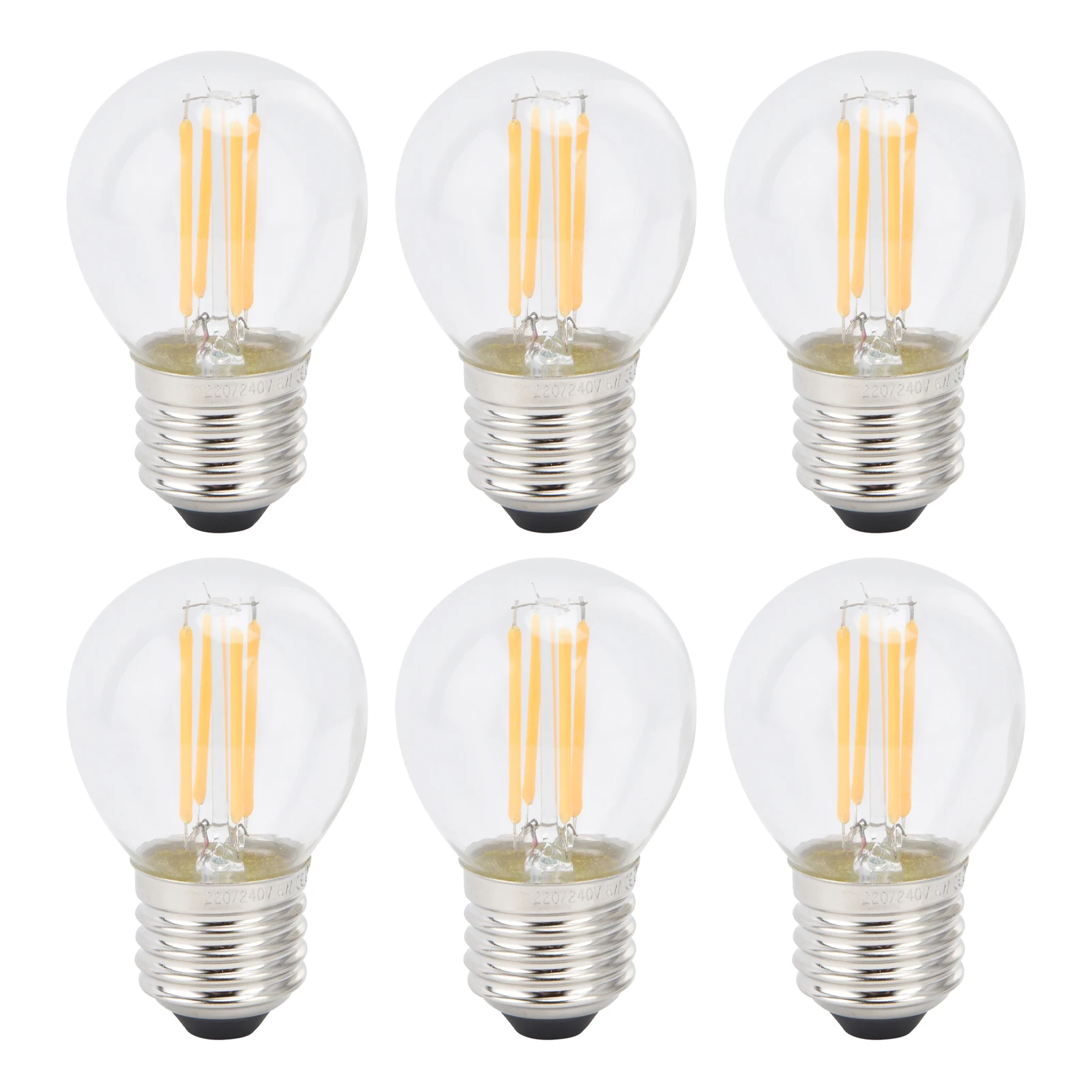 

Стеклянная лампа, винтажный теплый свет, прозрачная лампа накаливания G45 с регулируемой яркостью E27, для гостиной, столовой, спальни, дома