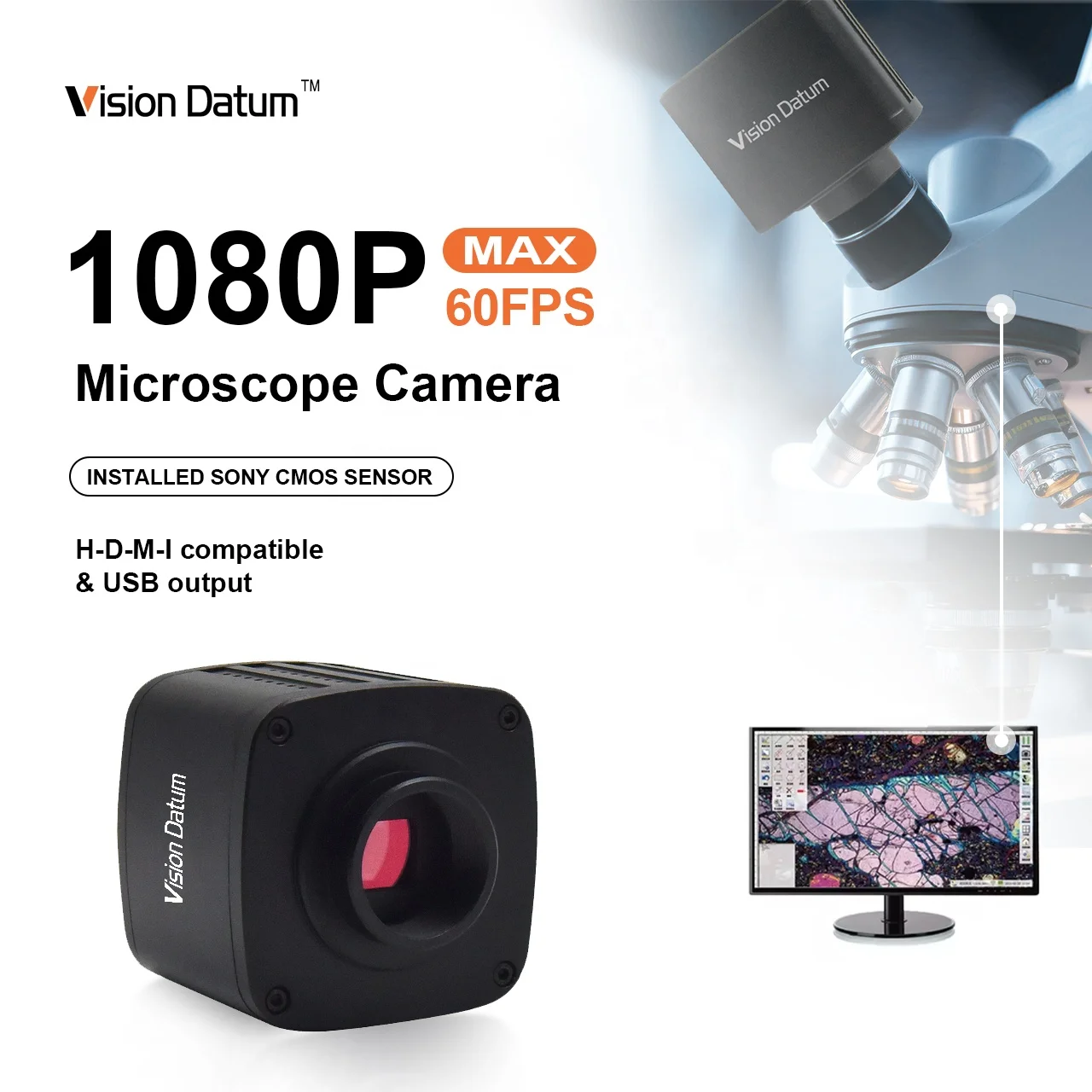 

Sony-8MP 60FPS High Dynamic 1080P CMOS Image Sensor Industrial Digital Mini Video Webcam H-D-M-I Camera For Oral