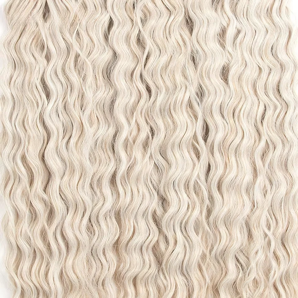 FREEDOM Ariel Curl Synthetisches Twist-Häkelhaar 22 Zoll Wasserwellen-Flechthaarverlängerungen Ombre Blond Regenbogen Buntes Haar – Detail 7