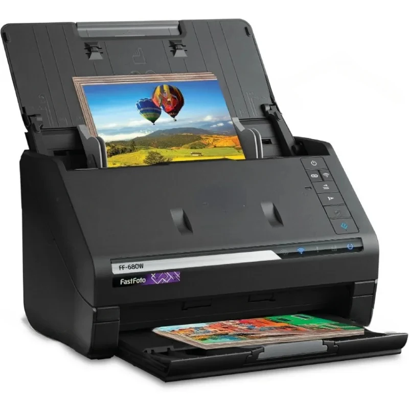 FastFoto FF-680W Wireless High-Speed Photo And Document Scanning System, Black