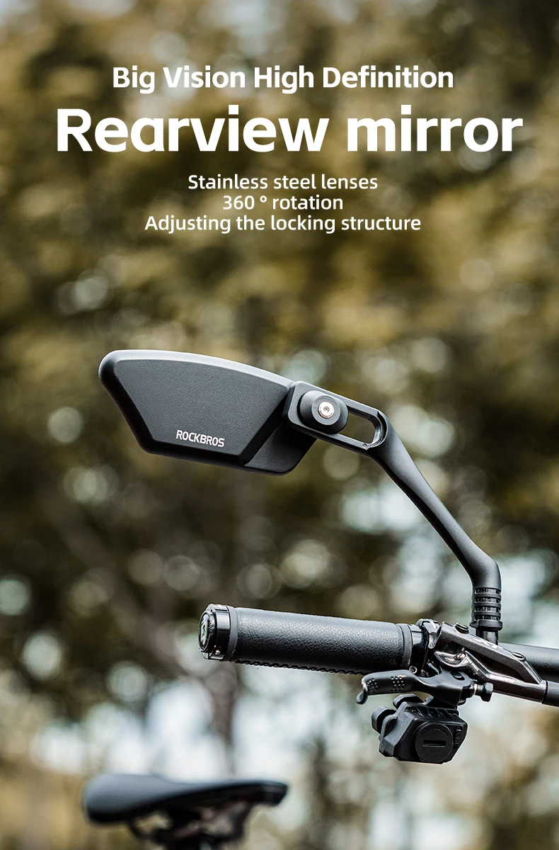 ROCKBROS Lokaler Versand Universeller Fahrrad-Rückspiegel MTB-Radspiegel für Rennrad Motorrad-Spiegelzubehör – Detail 1