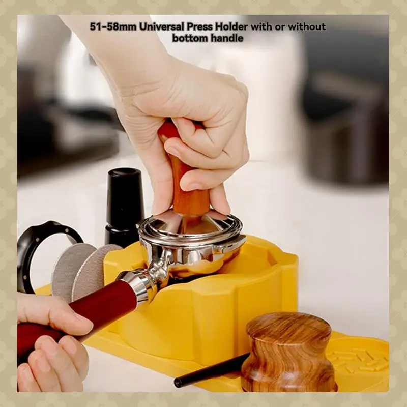 

AB45 Основание станции для тампера для эспрессо 51/54/58 мм Универсальная силиконовая ручка Дозатор порошка Дозатор порошка Игольчатое сиденье Поддержка A