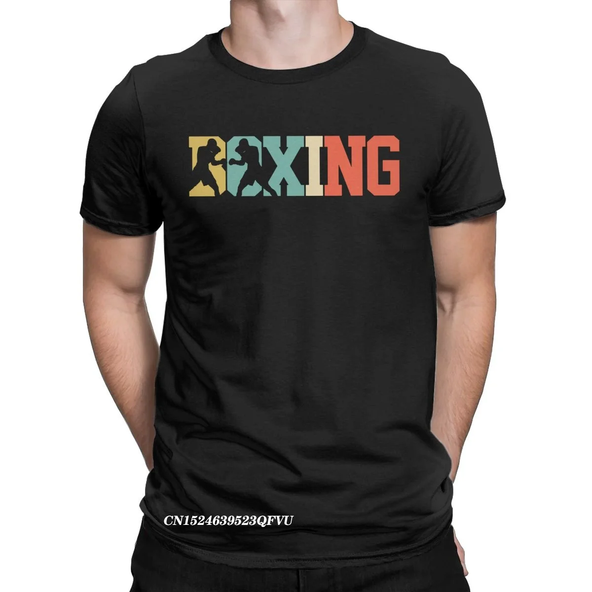 Boxing Tops T Shirts For Men Pure Cotton Funny Tee Shirt Crew Neck Boxer Tees Harajuku Clothes Gift Idea