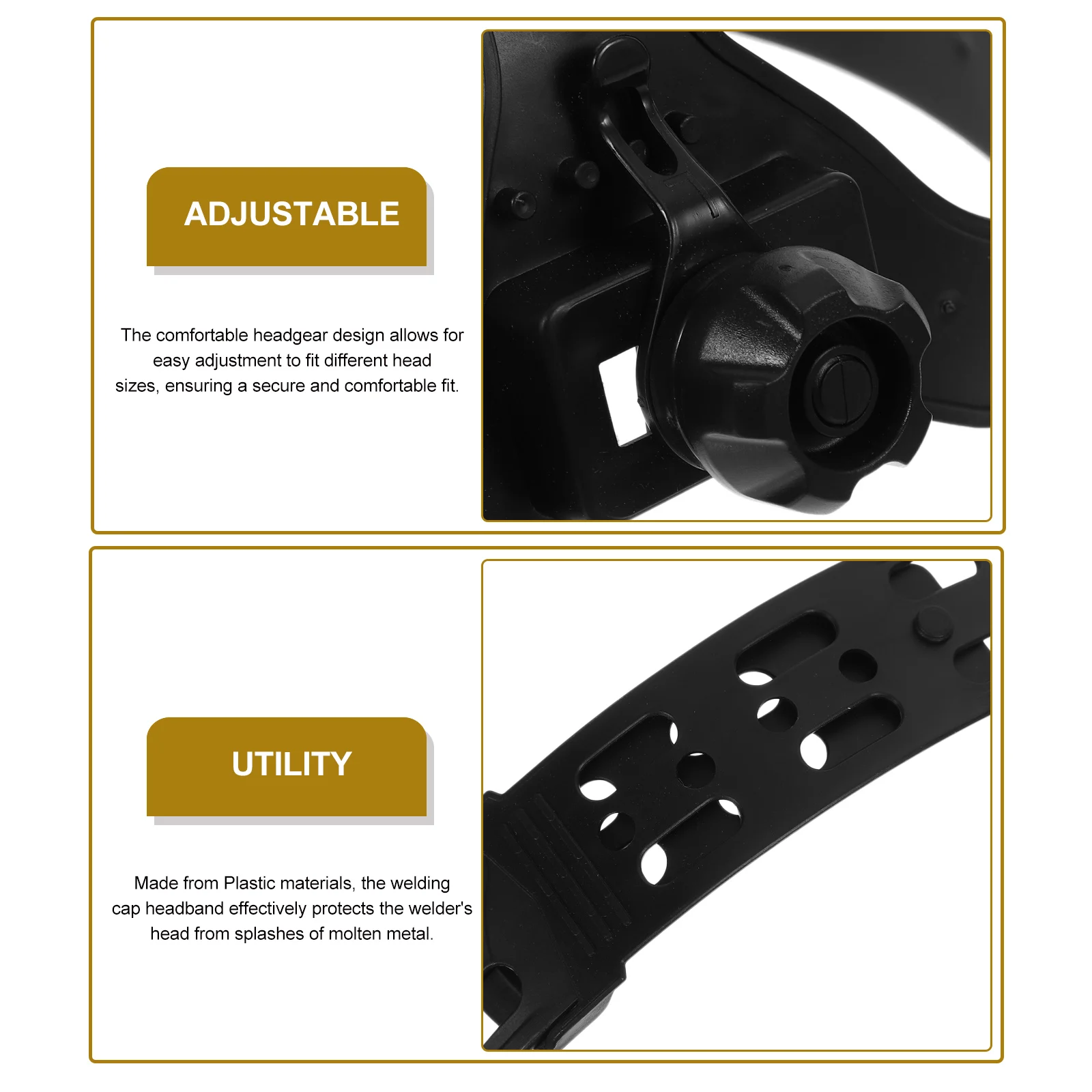 

Welding Goggles Shield Headband Durable Replacement Assembly Adjustable Welder Helmets Fastener Parts Accessories