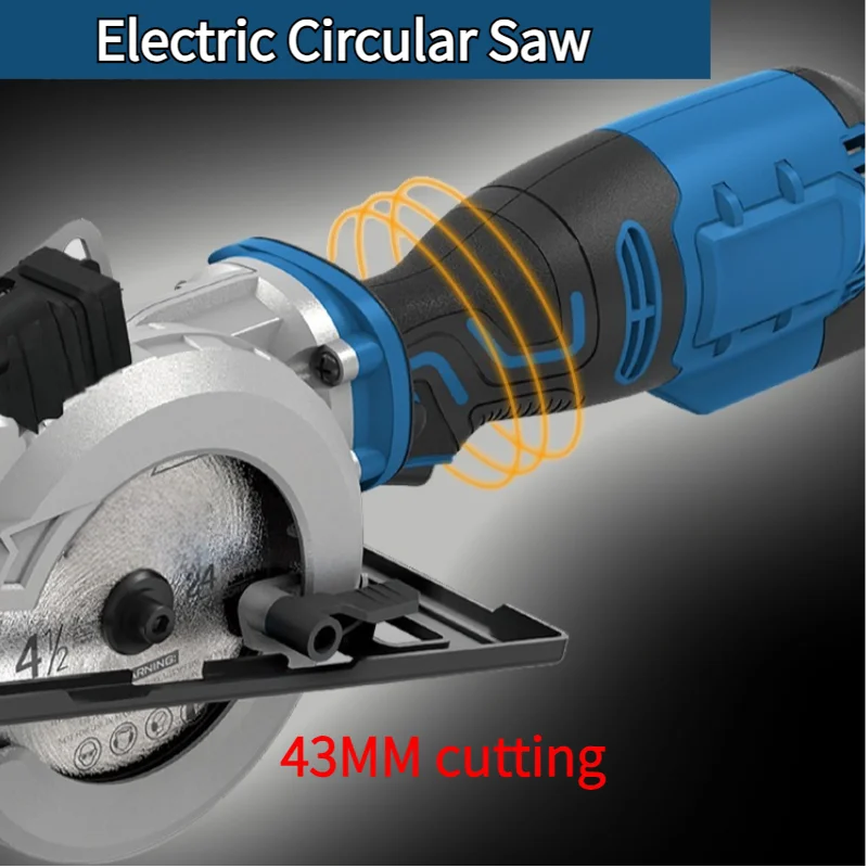 115mm 45 Degree Electric Mini Circular Saw with Laser Multi-function Saw Electric Cutting Machine Power Tool  ﻿