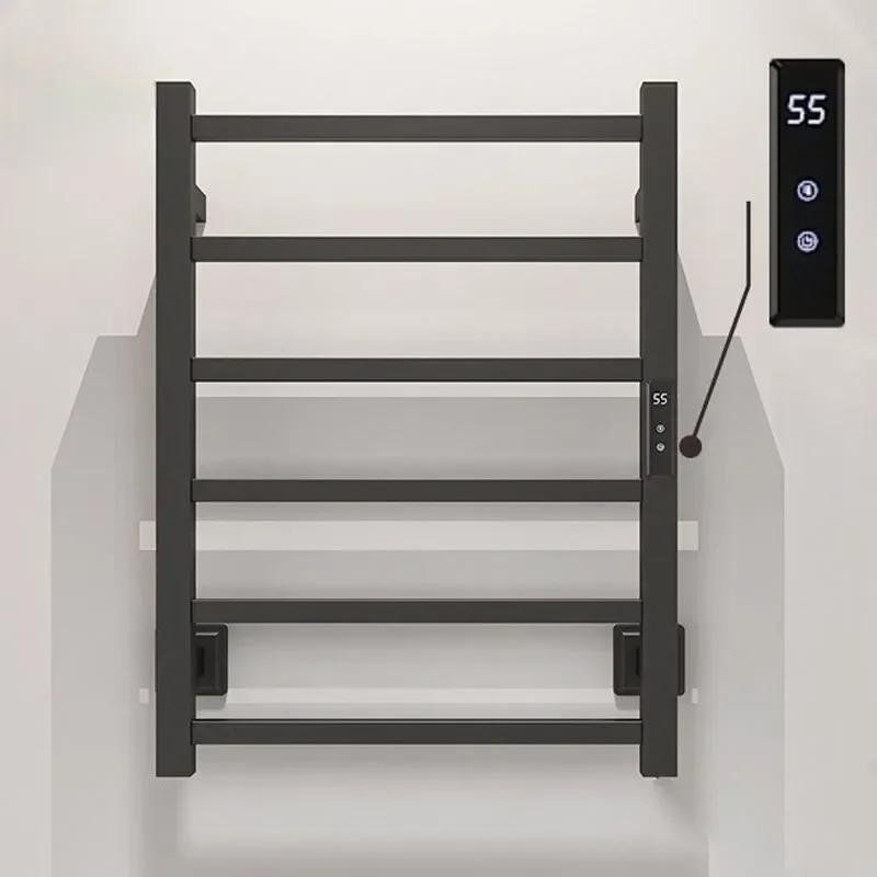 

Black/White Thermostatic Electric Towel Rack 304 Stainless Steel Drying Rack, Bath Towel Electric Towel Rack,60CM*45CM