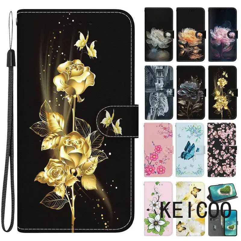 Magnet Flip Case Floral Book Funda for OnePlus Nord CE 4 Lite 5G Luxury Cover Nord 3 2T CE 2 Lite Nord2 N20 N30 SE N10 N300 Capa