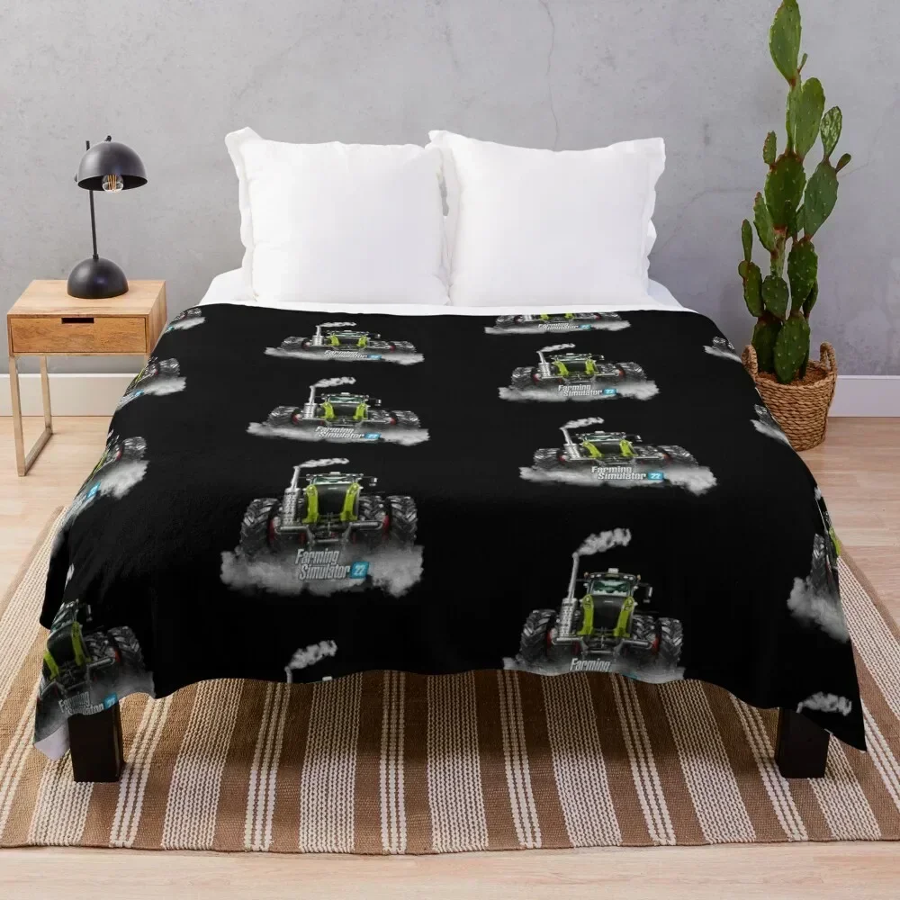 

Farming Simulator Coaster 22 Class Xerion Throw Blanket Plaid on the sofa Weighted valentine gift ideas Furrys Blankets